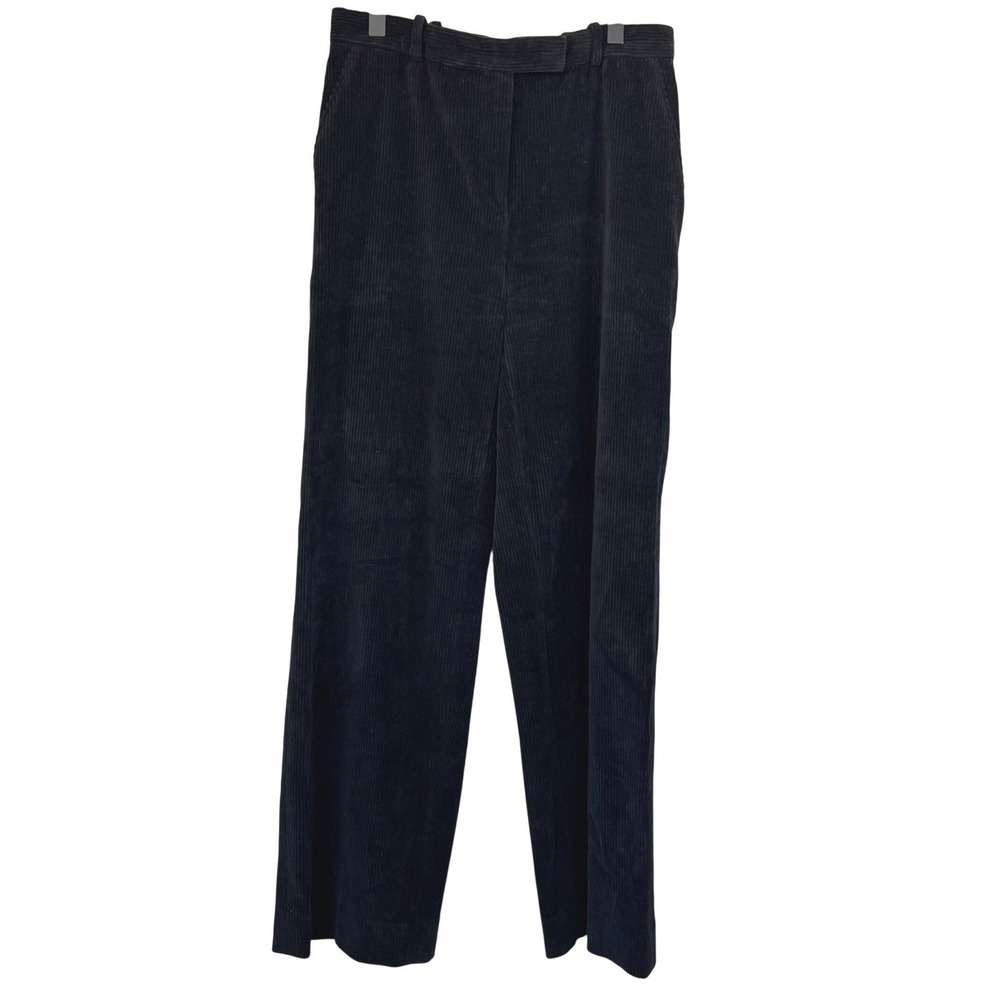 Armani Collezioni Black Corduroy Wide Leg Pants Women's Size 4 Made in Italy